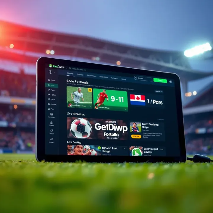 BetPawa live sports streaming interface showing a football match and live betting options