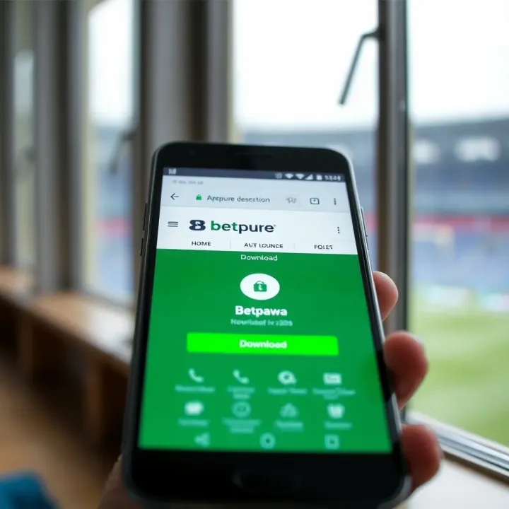 APKPure website showing Betpawa APK download page on an Android device