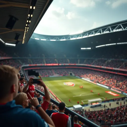 Arsenal football stadium filled with fans during a match