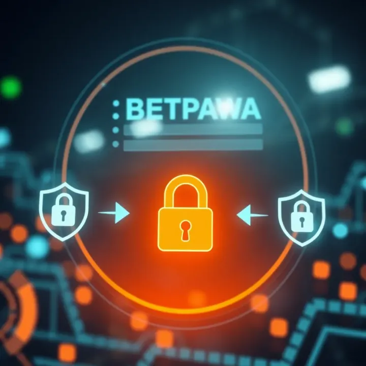 Illustration of a secure Betpawa account with security icons like locks and shields