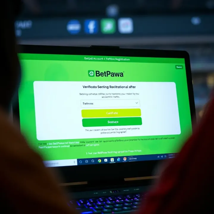 Verification confirmation screen after completing BetPawa account registration