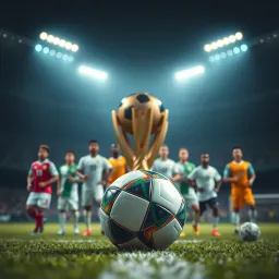Graphical representation of football teams competing in an international tournament