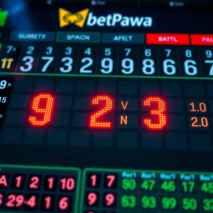 Illustration of a digital betting platform interface with highlighted mystical number patterns and glowing symbols