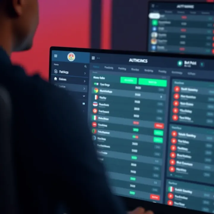 Digital interface showing betting odds and strategies on a sports betting platform