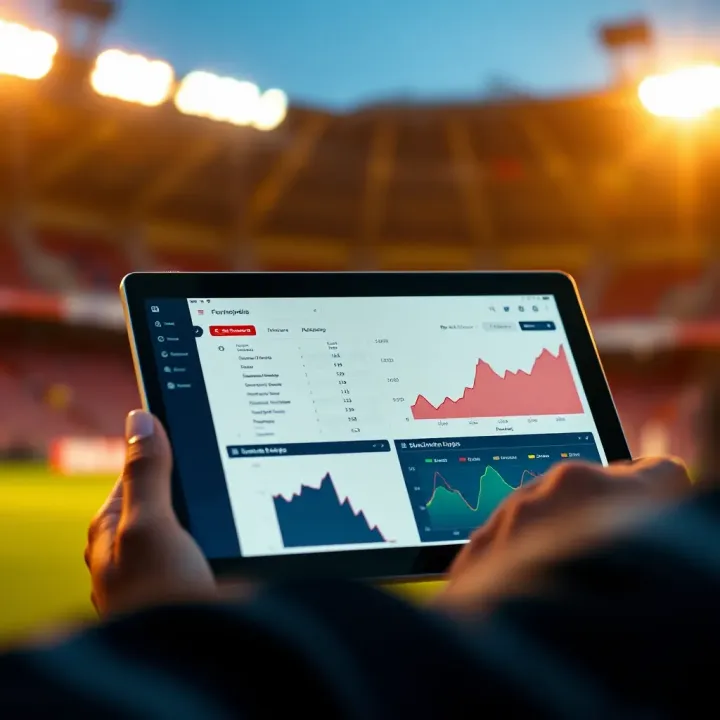 Detailed Champions League match analysis and betting strategy on a digital device