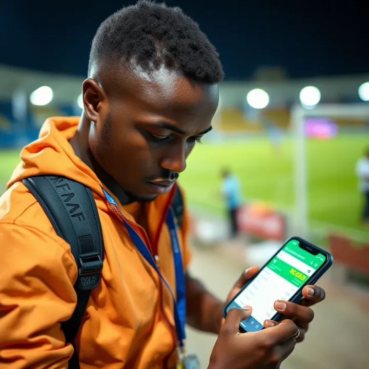 Rwandan user making a secure deposit through Betpawa's mobile betting application