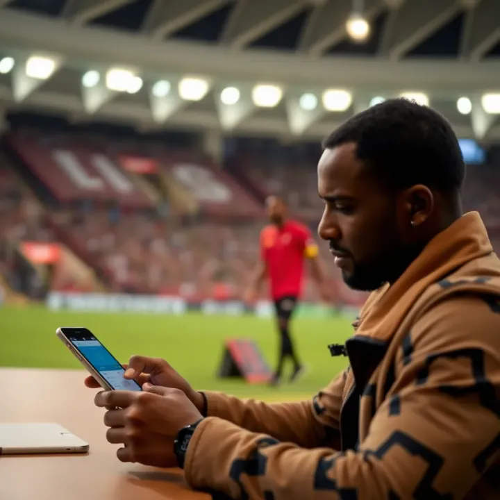 User navigating account settings and placing bets securely on BetPawa iOS app