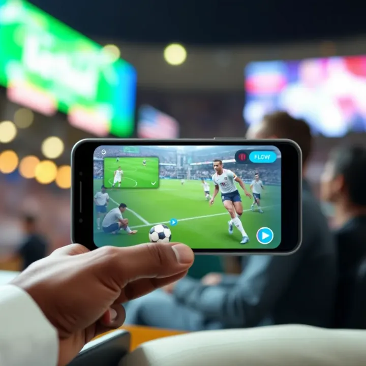 Illustration of data usage optimization for livestreaming on mobile device