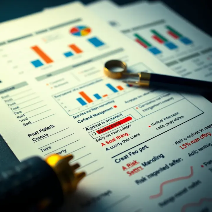 Conceptual layout of a risk management plan with charts and notes highlighting betting patterns and goal setting