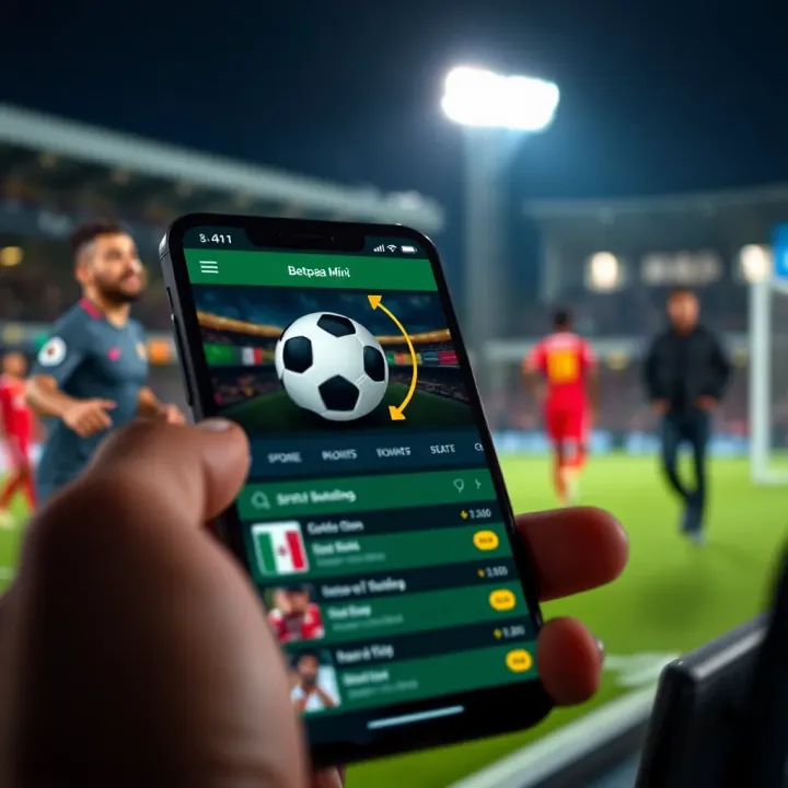 Betpawa Mini App Sports Betting Interface User interface of Betpawa Mini App showing sports betting options on a mobile device