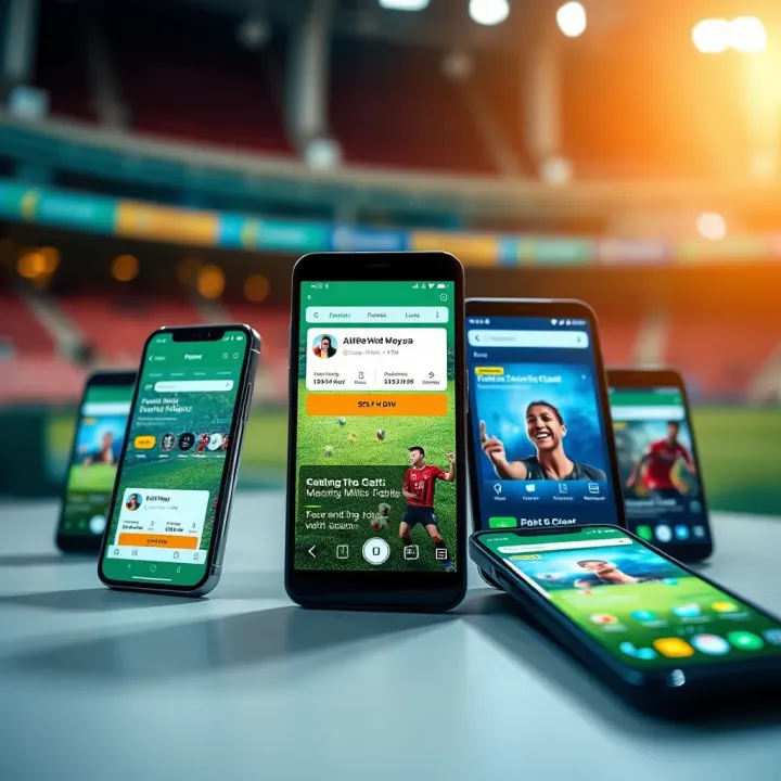 Various smartphones showing BetPawa Mlite Mobile compatibility and ease of access