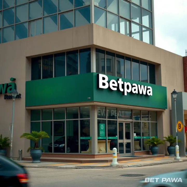 Exterior view of Betpawa office building in Lagos with clear signage