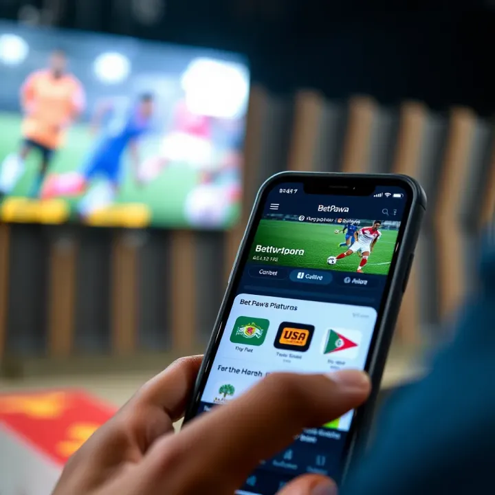 Overview of BetPawa betting platform features on a smartphone display