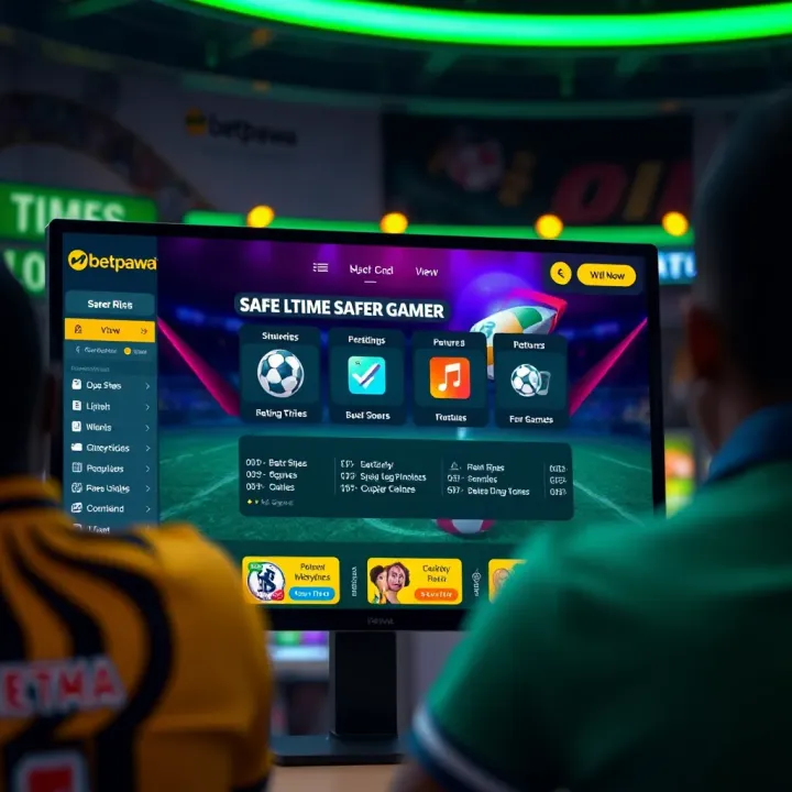 Illustration of BetPawa platform interface showing safe gaming features and Nigerian betting options
