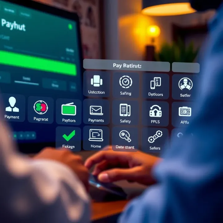 Secure online betting transaction showing payment options and safety icons