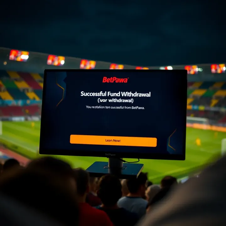 Secure transaction confirmation screen showing successful fund withdrawal