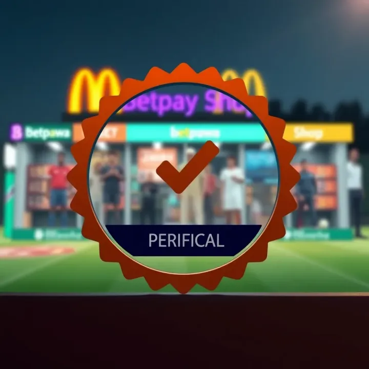 Visual representation of a digital verification badge confirming successful Betpawa shop account approval