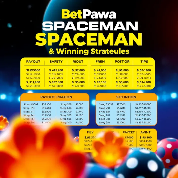Diagram explaining the payout structure and winning strategy tips for BetPawa Spaceman