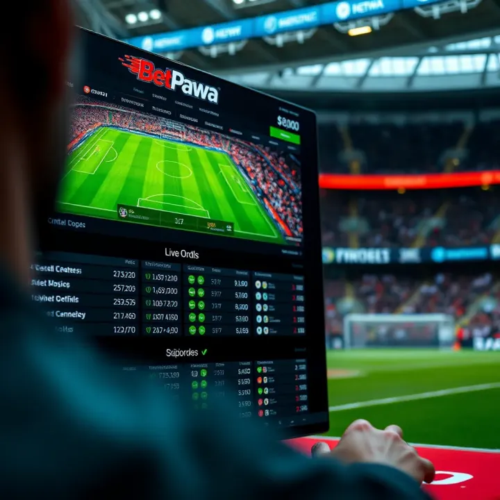 Overview of BetPawa sports betting features showcasing live odds and betting options
