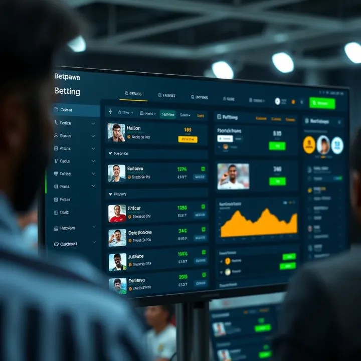 Dashboard displaying various sports betting options on Betpawa platform