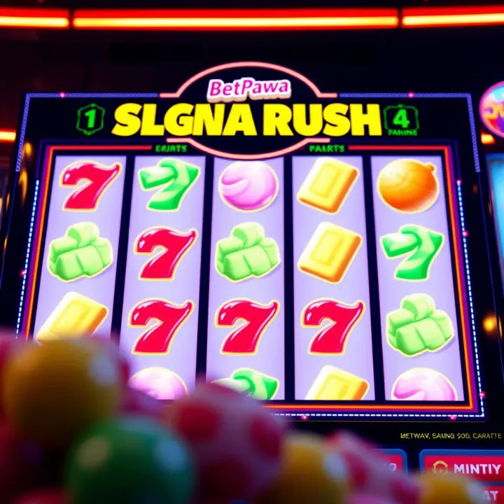 Screenshot of BetPawa Sugar Rush demo gameplay with colorful candy symbols on reels