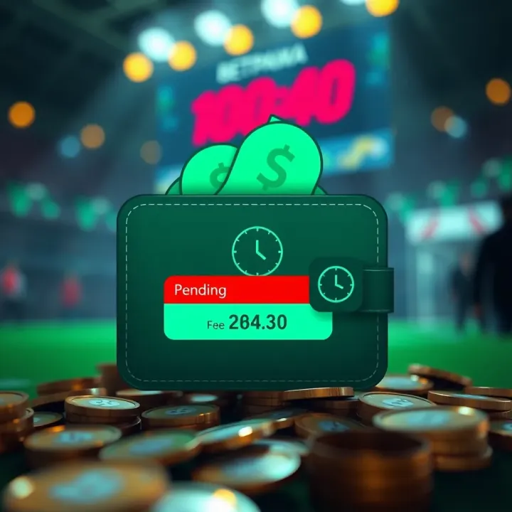Illustration showing a digital wallet indicating a pending transaction with a clock symbol