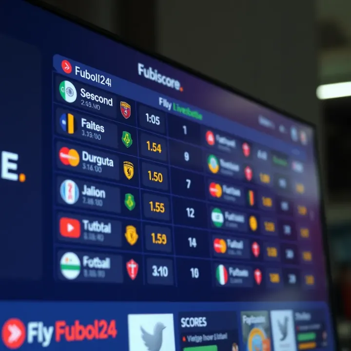 Live football match scores displayed on Futbol24 livescore website