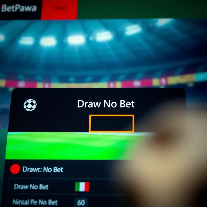 Screenshot showing Draw No Bet option highlighted on BetPawa betting platform interface