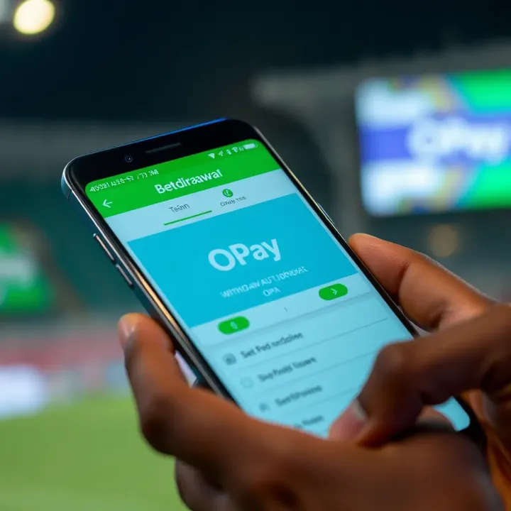 Mobile screen displaying BetPawa withdrawal options with OPay logo visible