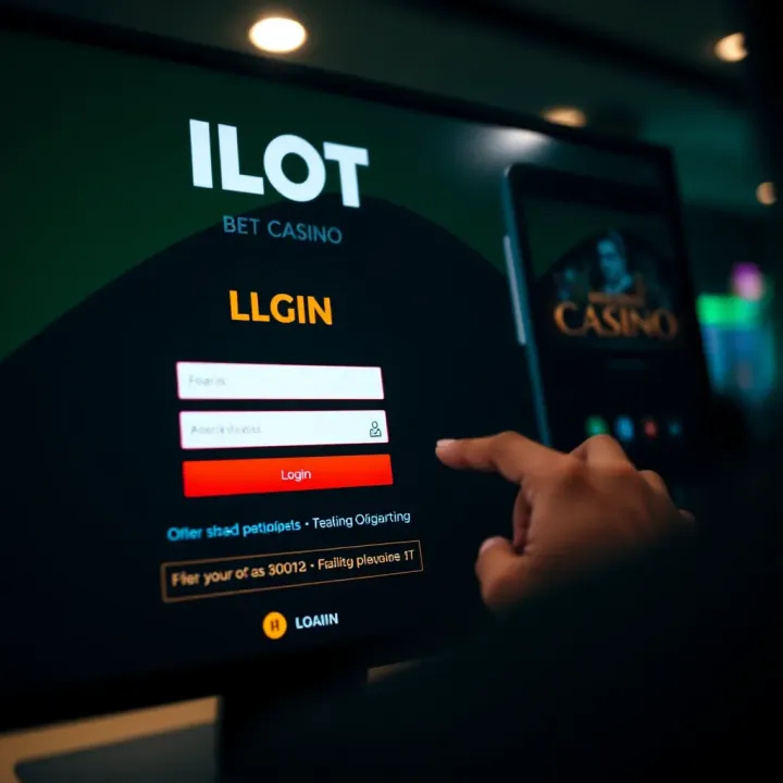User entering login details on Ilot Bet Casino platform