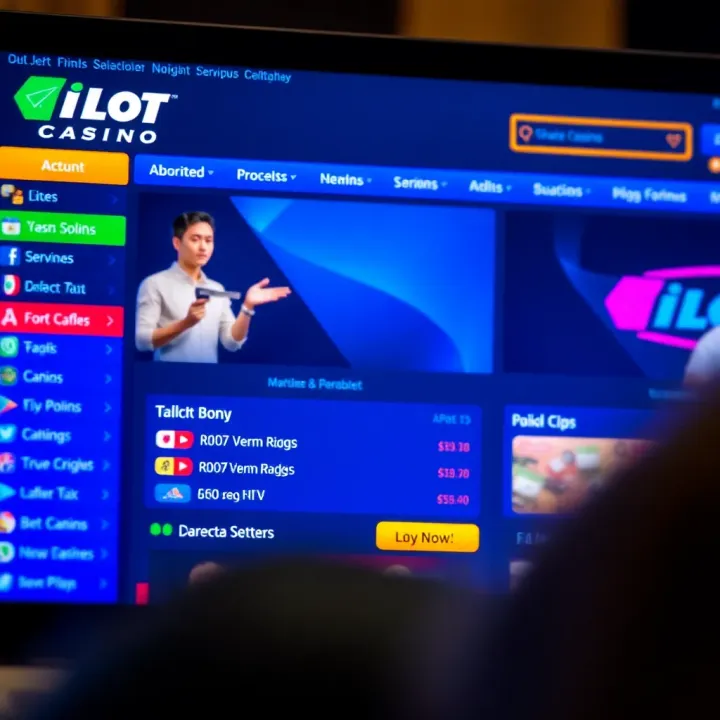 Secure account access and navigation on Ilot Bet Casino website