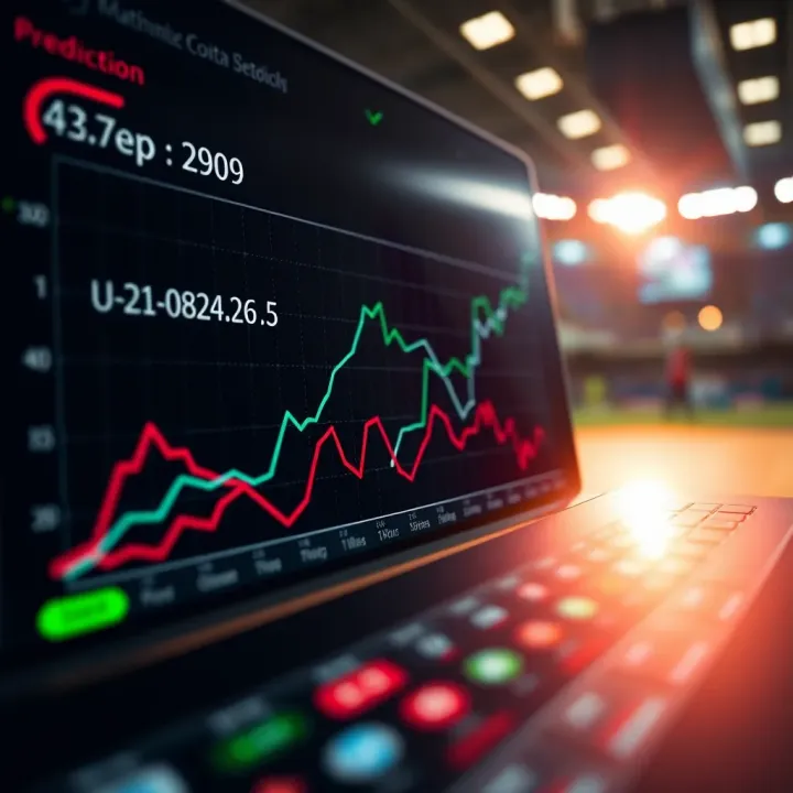 Graph showing statistical data analysis for football match prediction