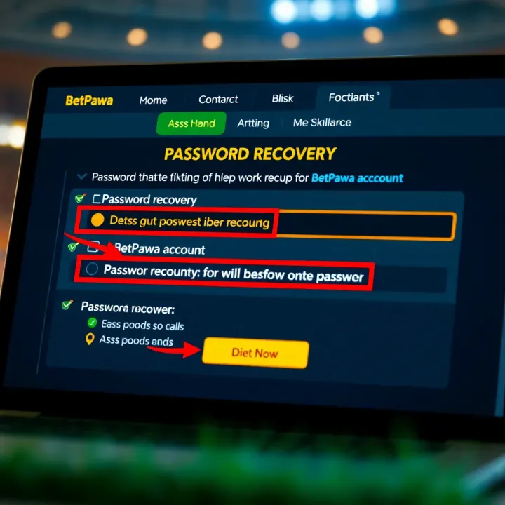 Interface showing password recovery options for BetPawa account