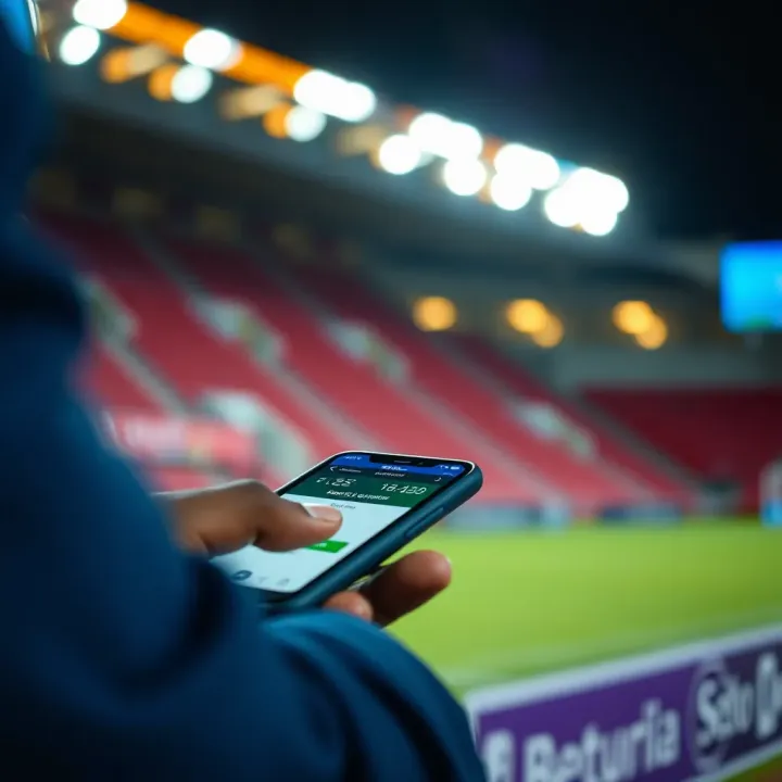 Secure transaction being made on a mobile device for depositing funds into a Stadium Betpawa account