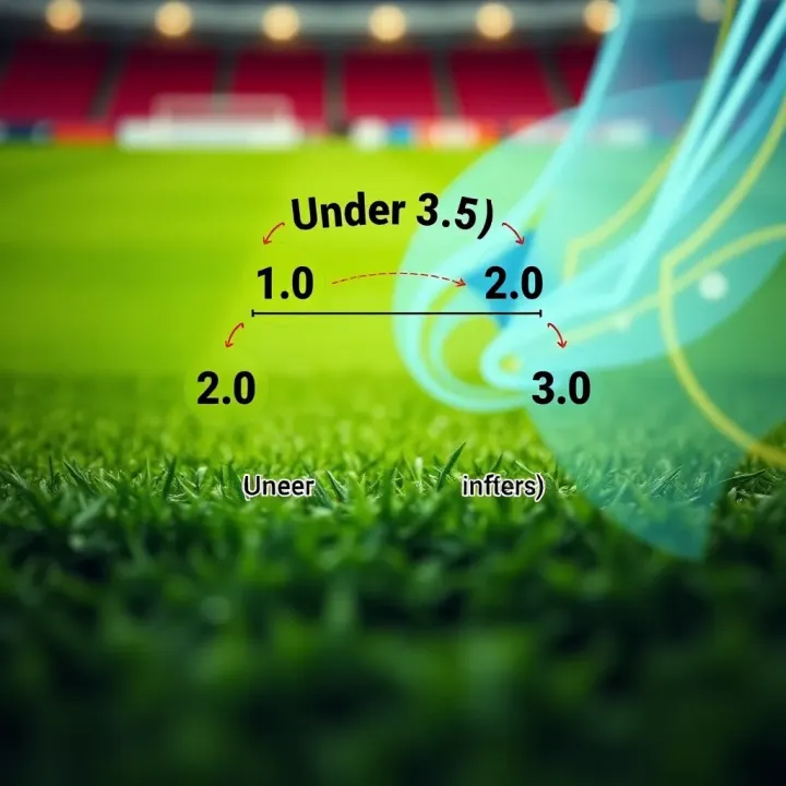 Diagram explaining the concept of under three and a half goals in football betting on BetPawa platform
