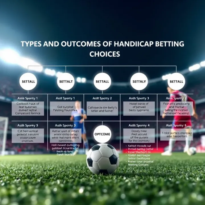 Diagram explaining different types of Asian handicap betting options and their outcomes