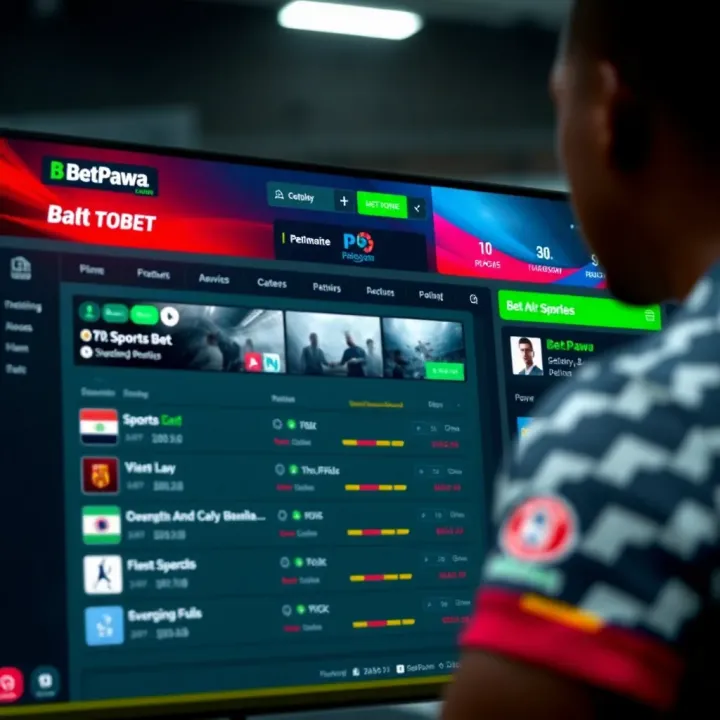 User-friendly BetPawa online betting platform interface showing sportsbook options