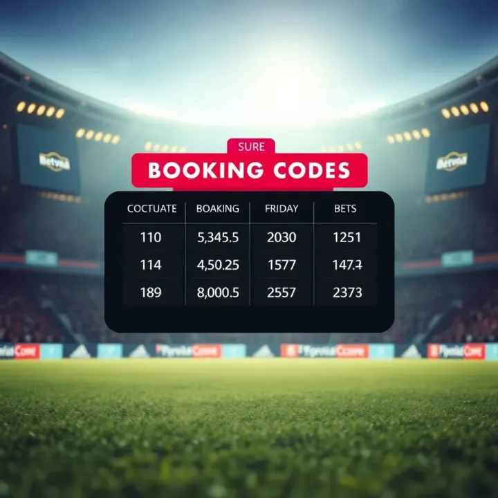 Graphic showing the concept of booking codes for accurate football score predictions
