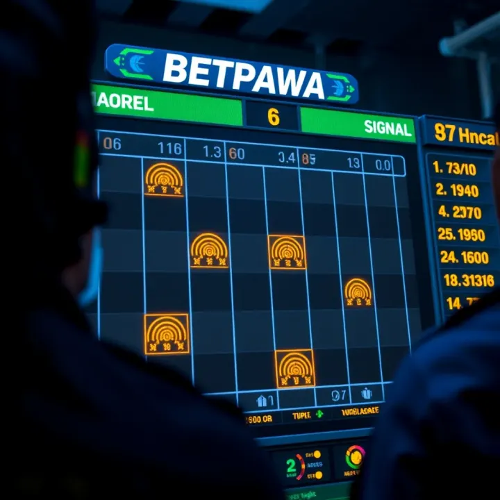 Screenshot showing the Betpawa Mines game interface with highlighted signal indicators on the grid