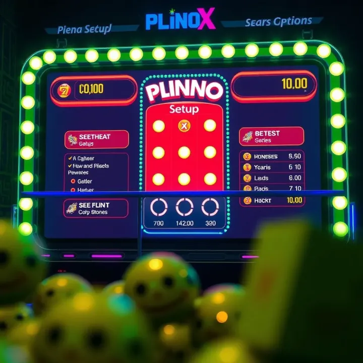 Illustration of Betpawa Plinko X gameplay interface showing the game setup and scoring options