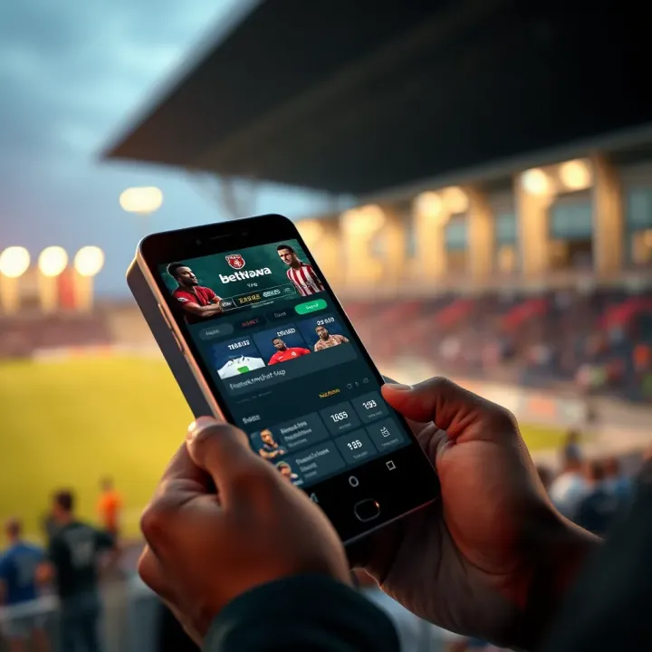 Mobile phone displaying BetPawa app with secure betting features
