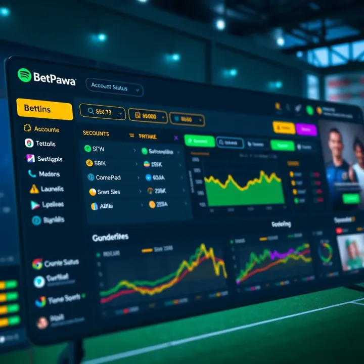 BetPawa online betting platform dashboard displaying account status and available betting options