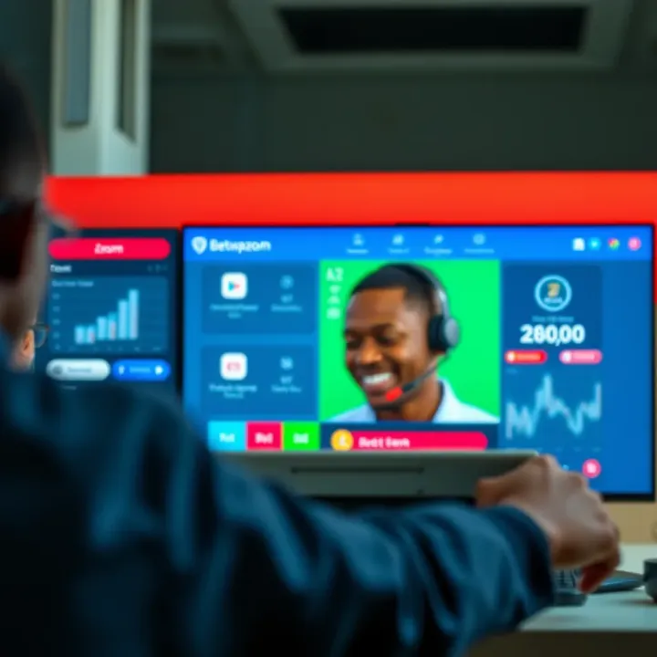 Visual representation of secure payment methods and customer support for Betpawa Zoom users