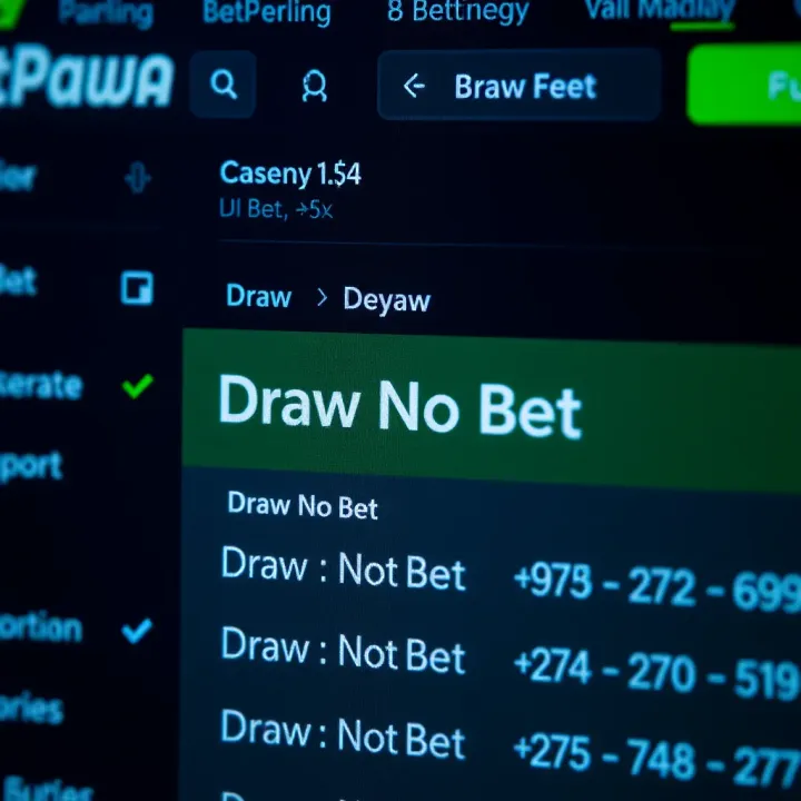 BetPawa football betting interface highlighting Draw No Bet option